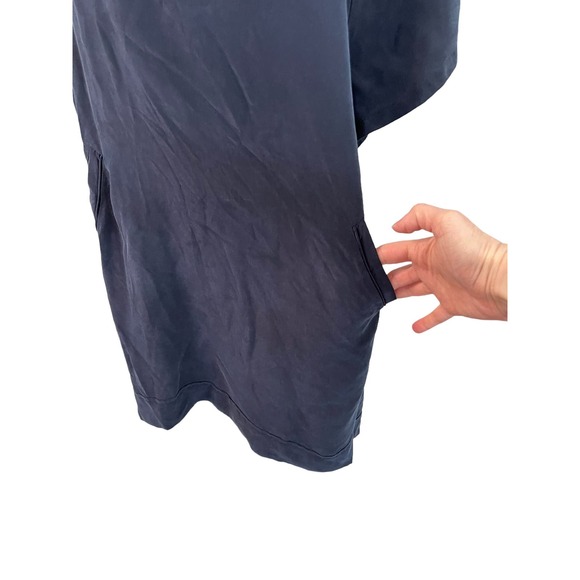 Calypso St. Barth Silk Navy Shift dress tunic with flutter sleeves & pockets - Picture 2 of 7